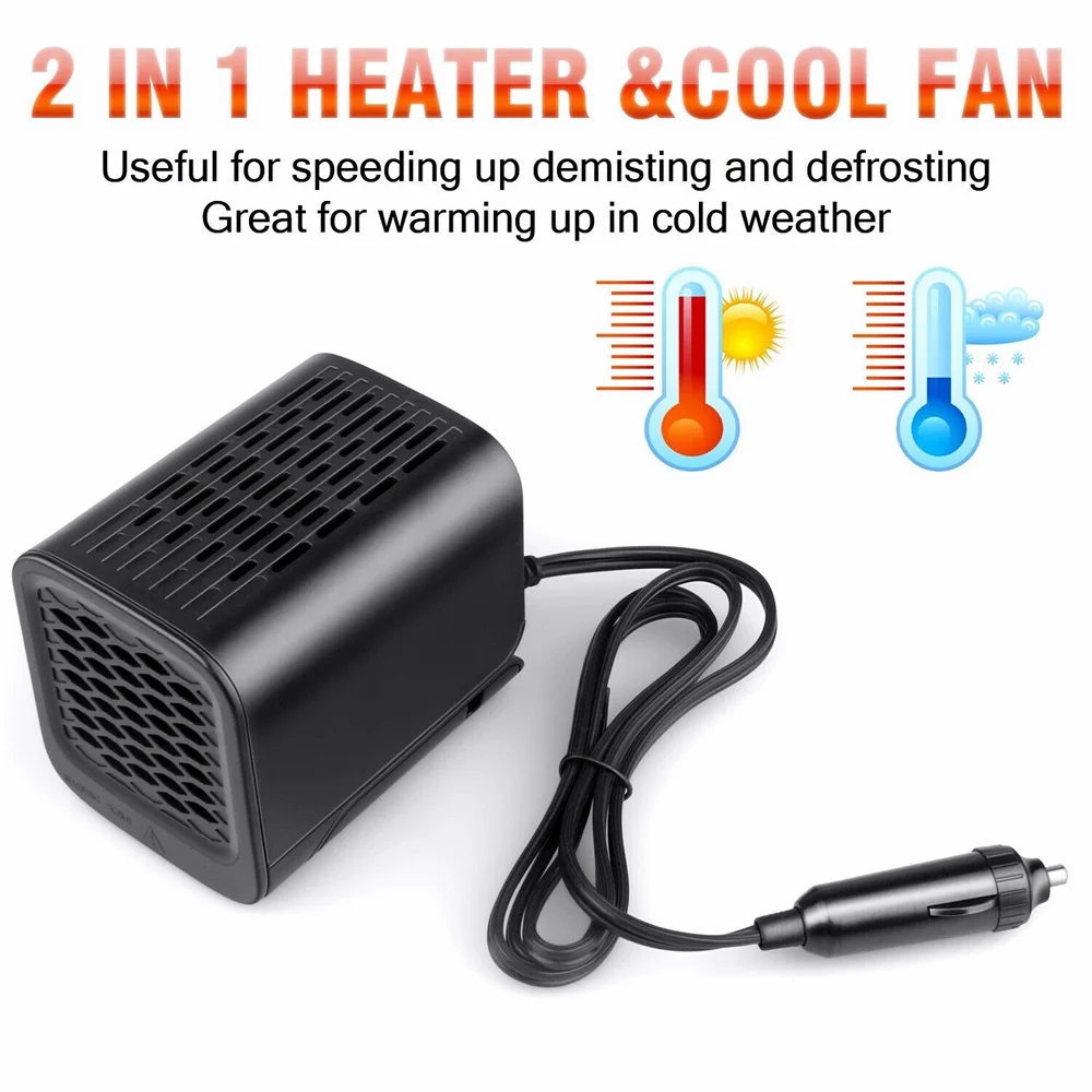 Portable Car Heater Anti-Fog Automobile Warmer Cooling Function