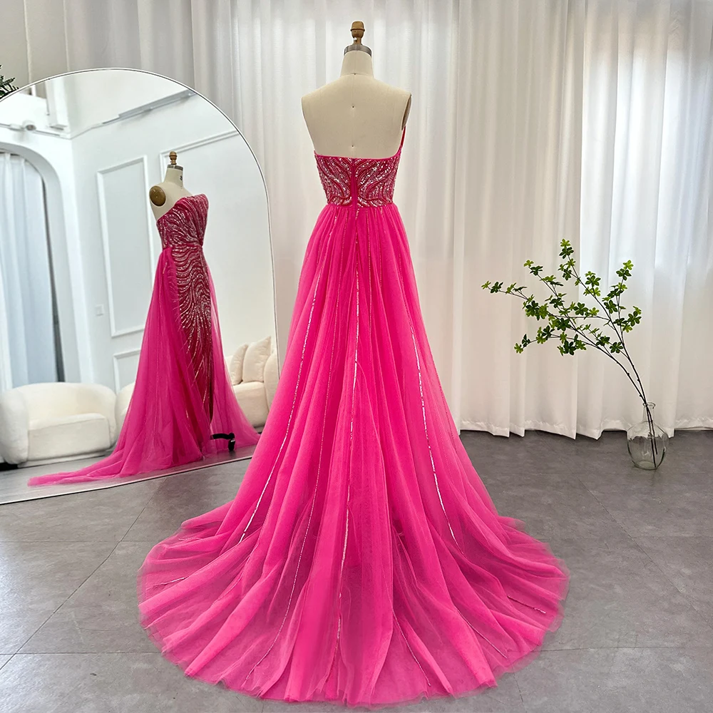dubai bridesmaid dresses Luxury Black Feathers Evening Dresses for Women Wedding Party Elegant Long  Pink Formal Prom Dress  DreamyVow
