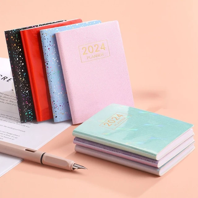 2024 A7 Mini Agenda Book Portable Diary Weekly Planner Notebooks To Do List  English Notepad With Calendar School Office Supplies - AliExpress