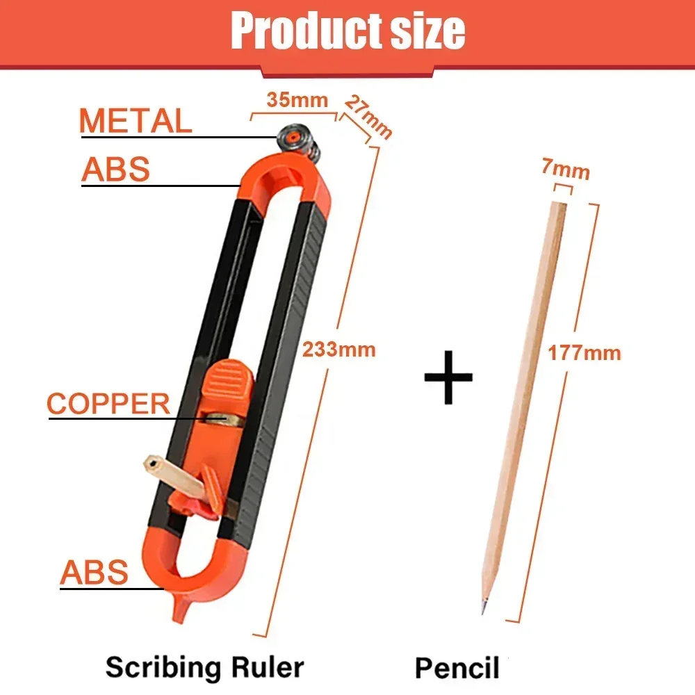 Measuring tool contour scribing ruler contour lock precision woodworking instrument adjustable locking copier contour gauge carpentry gauge woodworking gauge scribing tool