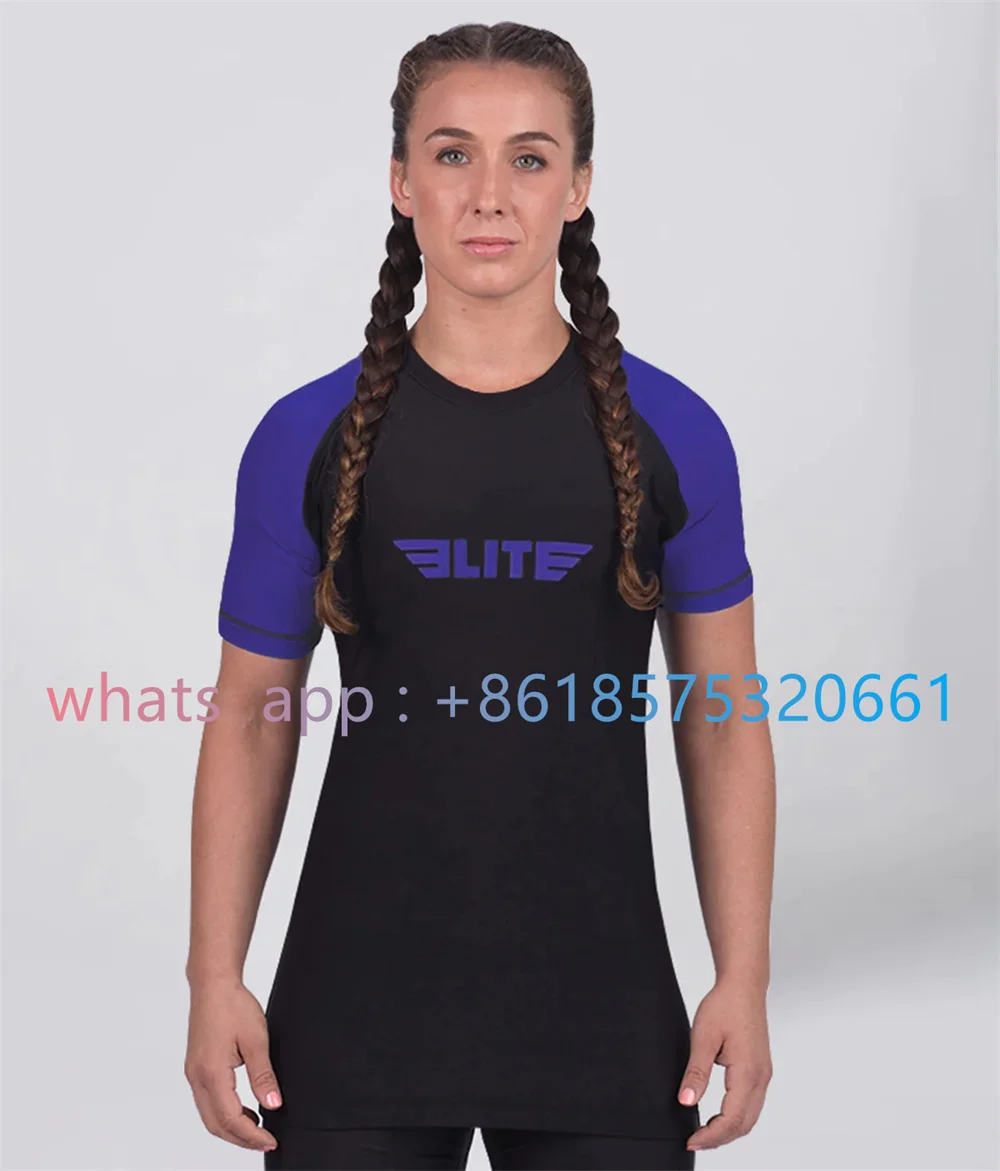 Women's Short Sleeve Jiu Jitsu BJJ Rash Guard Surf Rash Guard Surfing Diving Swimwear Tight T-Shirt Snorkeling Skins Top