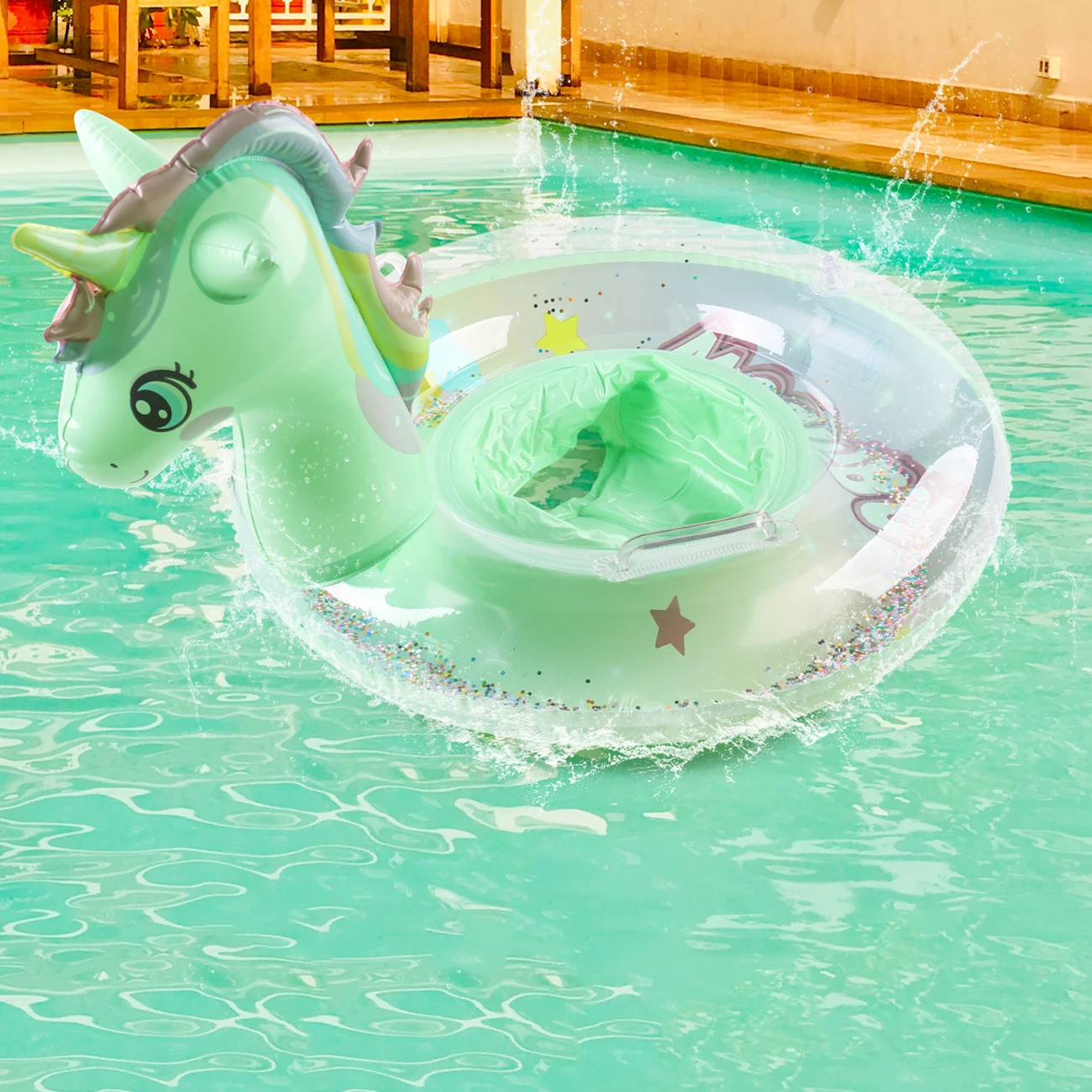 Pool Float for Kids Unicorn Swim Floats for Toddlers Age 3-8 Years Inflatable Floaties Unicorn Swimming Ring 3