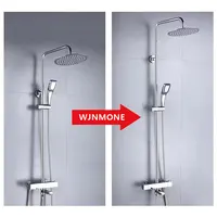 ชุดต่อขยายฝักบัว30ซม. ระบบฝักบัวอ่างอาบน้ำสีดำเทาส่วนต่อขยายแบบกลมชุดก๊อกน้ำฝักบัวหลอดขยายอุปกรณ์ห้องน้ำ สีขาว/สีเทาด้าน/สีเงิน18.11ในตัวขยายฝักบัว 2