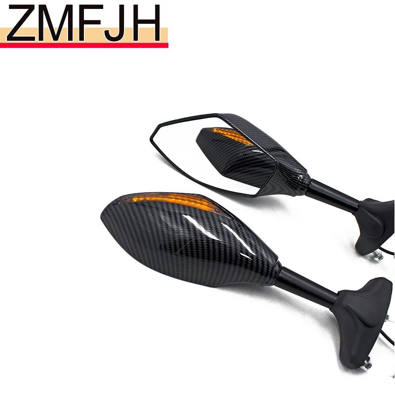 Motorcycle LED Turn Signal Mirrors Mirror Motorbike Aaccessories Motorcycle Mirrors With
