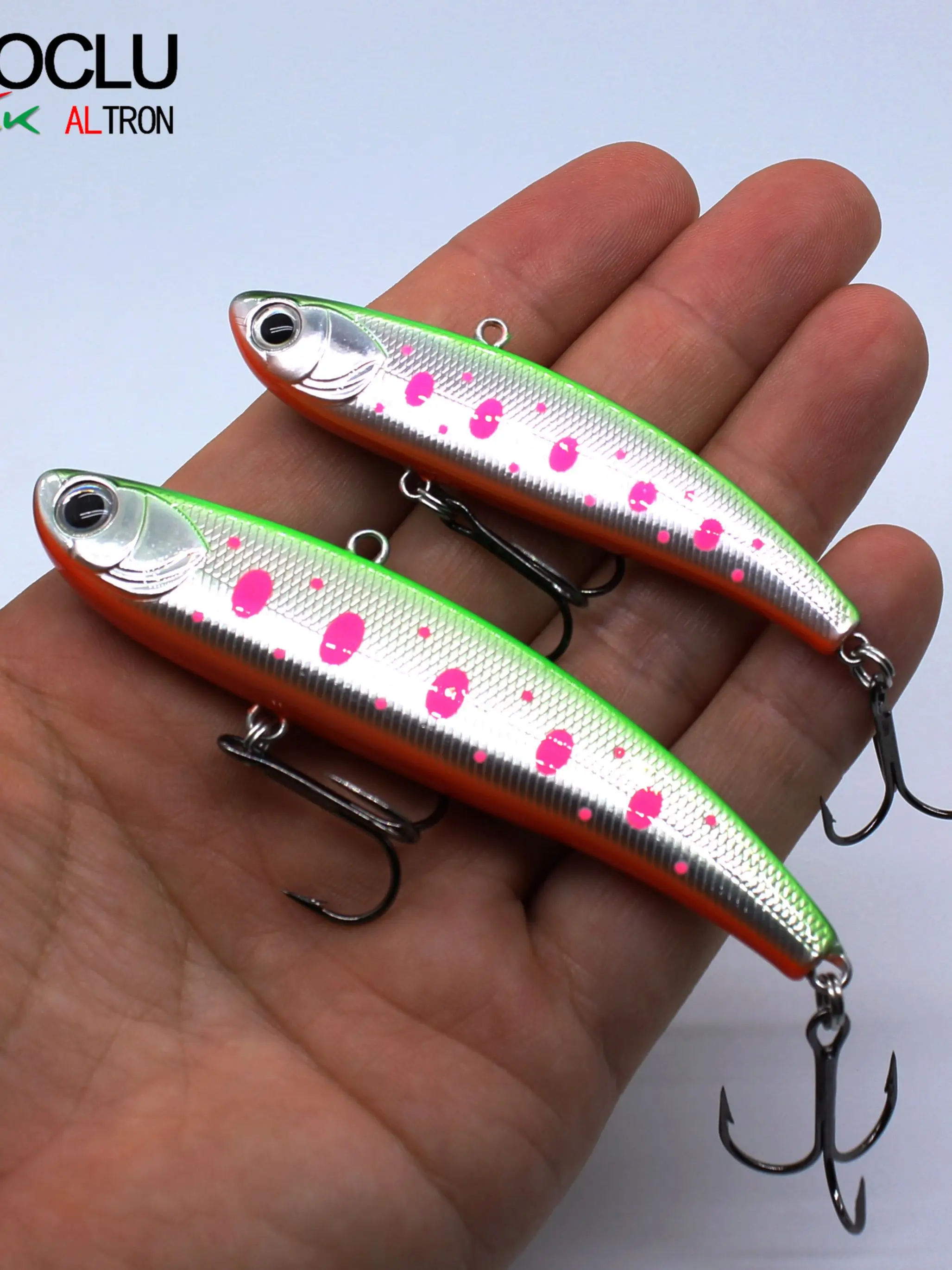 AOCLU Wobbler Super Qualität Köder Sinking VIB Vibration 90mm 29g Harten Köder Angeln Köder Bass Frische Salzwasser VMC Haken – Detail 2