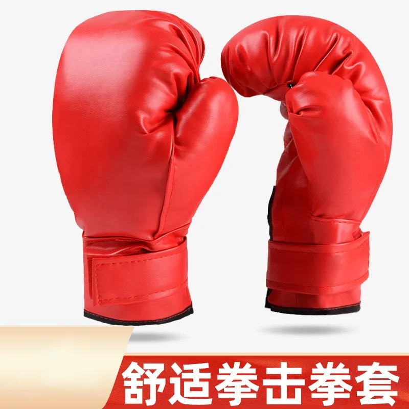 Kick Boxing Gloves for Men Women PU Karate Muay Thai Guantes De Boxeo Free Fight MMA Sanda Training Adults Kids Equipment