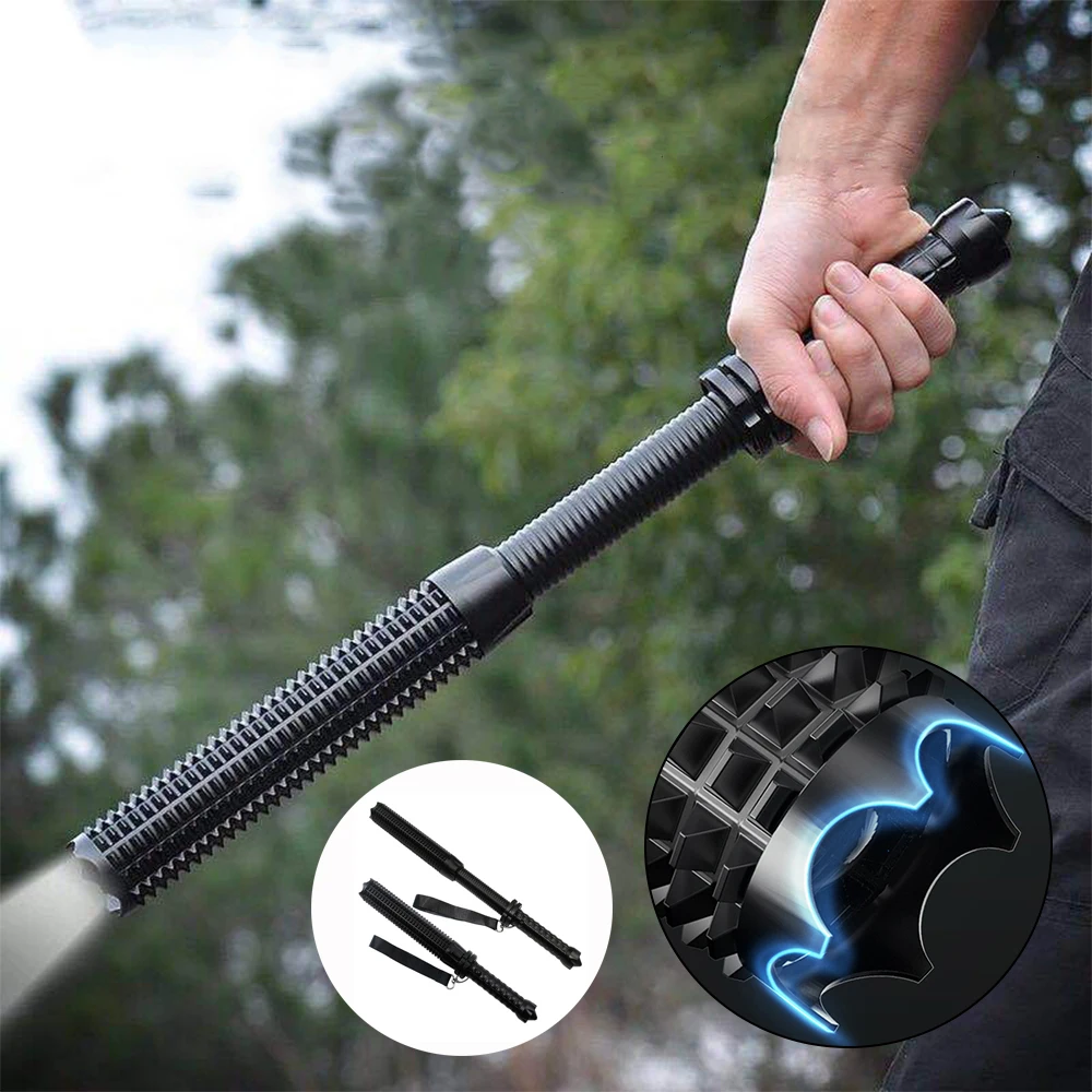 BORUiTBaseballBatLEDFlashlightZoomableSelfDefenseFlashlightAluminumAlloyTorchfor