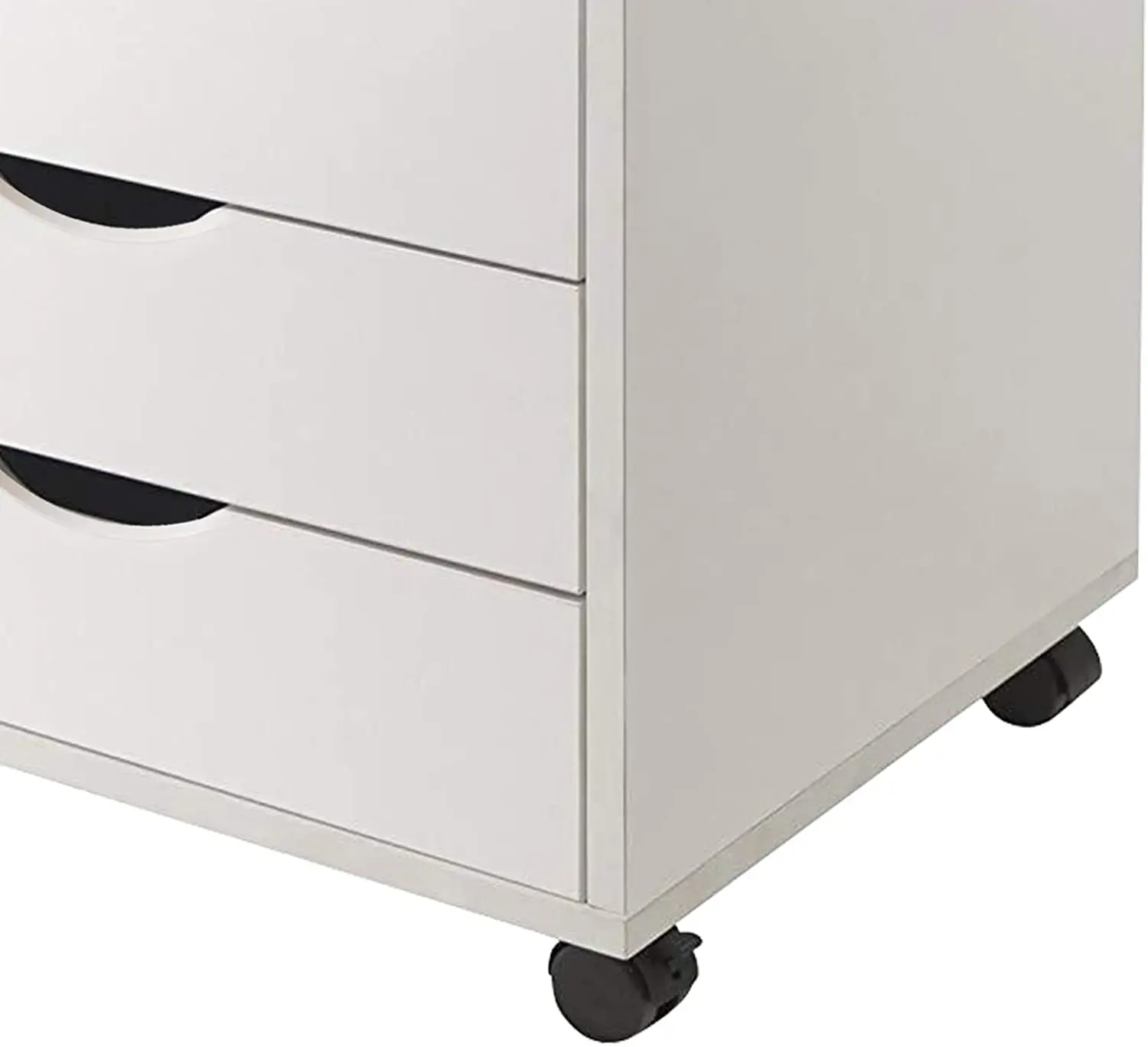 5-Drawer Chest Wood Storage Dresser Cabinet with Wheels Mobile Side Cabinet Chest for Home Office Storage Use,White 45 JFurnitures 2026