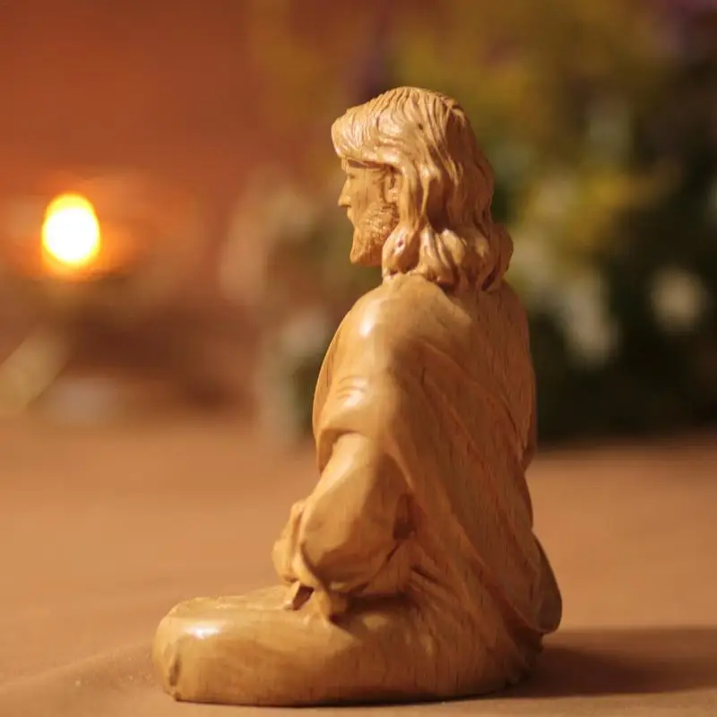 Jesus Statue Religious Resin Crafts Catholic Figurines Christ Savior Jesus Sculpture Church Decoration for Party Favors Supplies