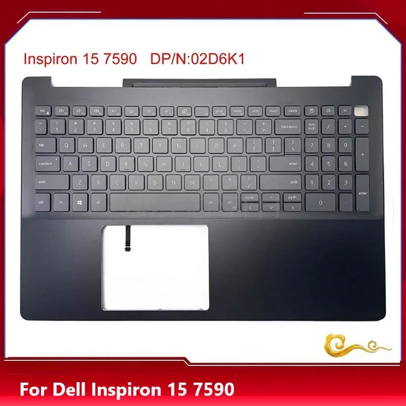 

YUEBEISHENG New/org For Dell Inspiron 15 7000 7590 Palmrest US keyboard upper cover No Touchpad 02D6K 02D6K1,Backlit