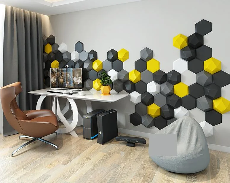 

Breathable Self-adhesive hexagonal soft bag tatami wall