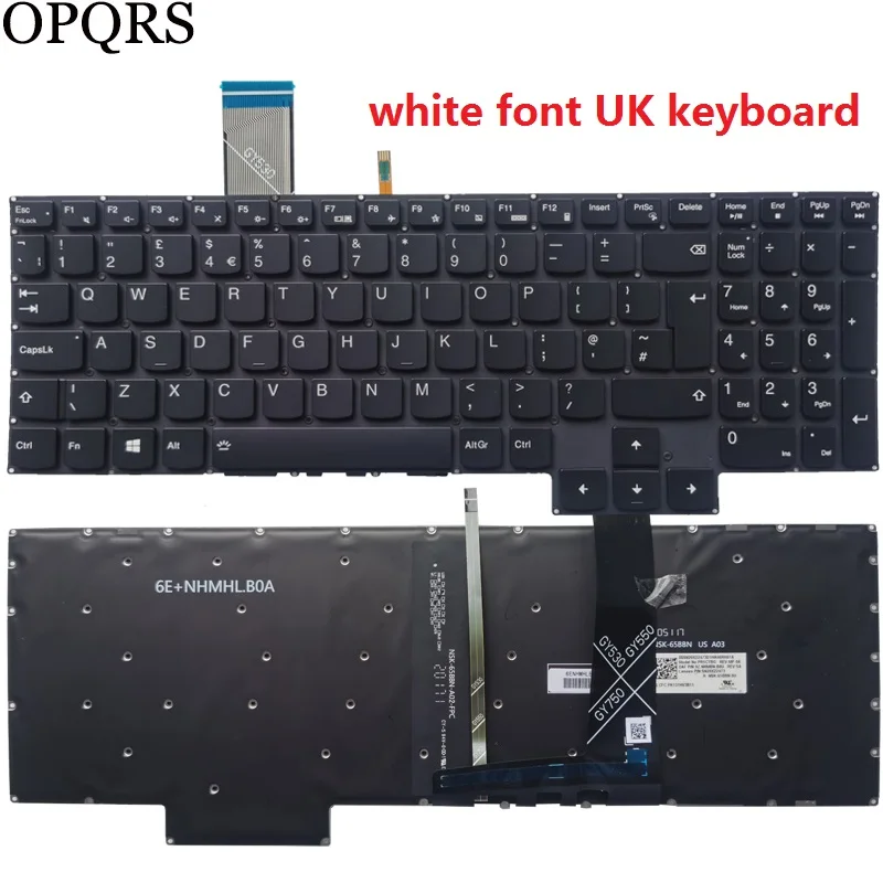 Russo Eua Reino Unido Francês Espanhol Teclado Portátil para Lenovo Legion 515ach6h 15ach6h 16ach06 15ith6 15ith6h 15ach6a 17ach6 Retroiluminado - Imagem 4