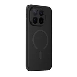 Magsafe Magnetic PU Leather Shockproof Wireless Charging Phone Case with Goatskin Finish - Xiaomi 17T Pro (Black)