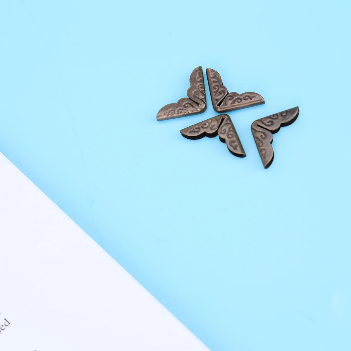100pcs 14Mm Album Corner Protectors Metal Vintage Book Corners For ...