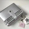1Pcs Silver Small Notebook Soft Leather Girls Portable Card Holder Student Binder M5 Notepad Simple Ins Style Flipbook 1