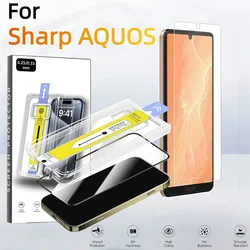 Premium Tempered Glass Screen Protector with Easy Install & Auto - Dust Technology for High Definition (Sharp AQUOS Sense 6)
