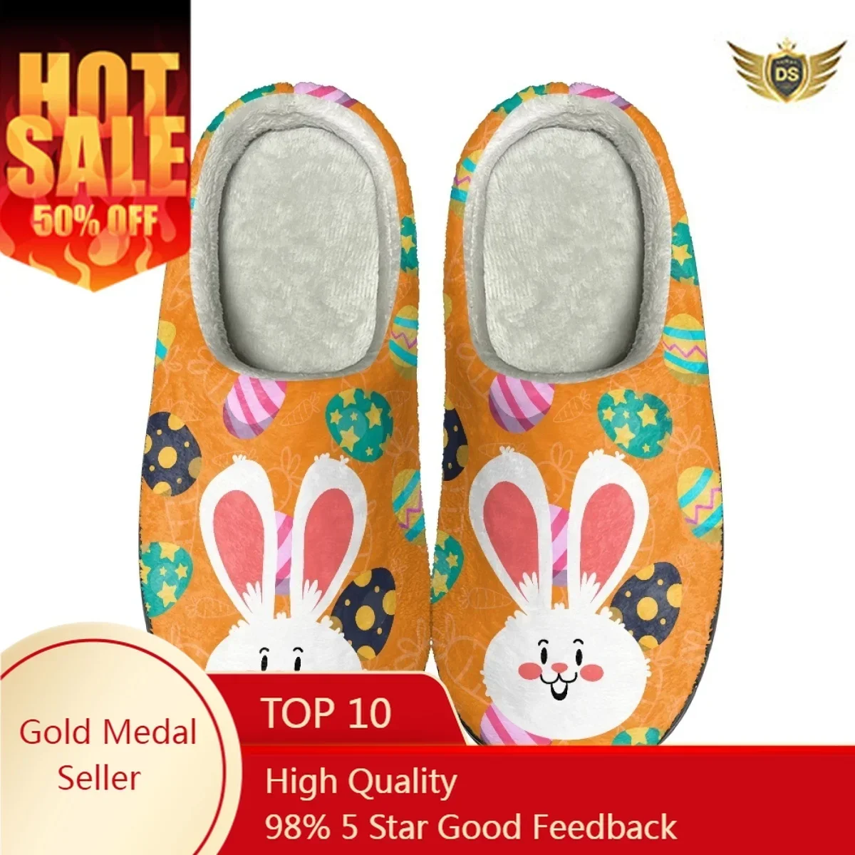 Kawaii Rabbit Design Casual Men's Slippers Comfortable Women Home Flats Cotton Slippers Autumn Winter Warm Couple Home Footwear