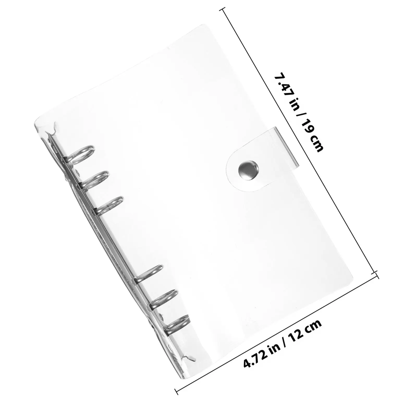 3Pcs PVC 루스 리프 노트북 쉘 클리어 바인더 커버 일기 플래너 저널 여행 주최자를위한 조정 가능한 6 링 바인더