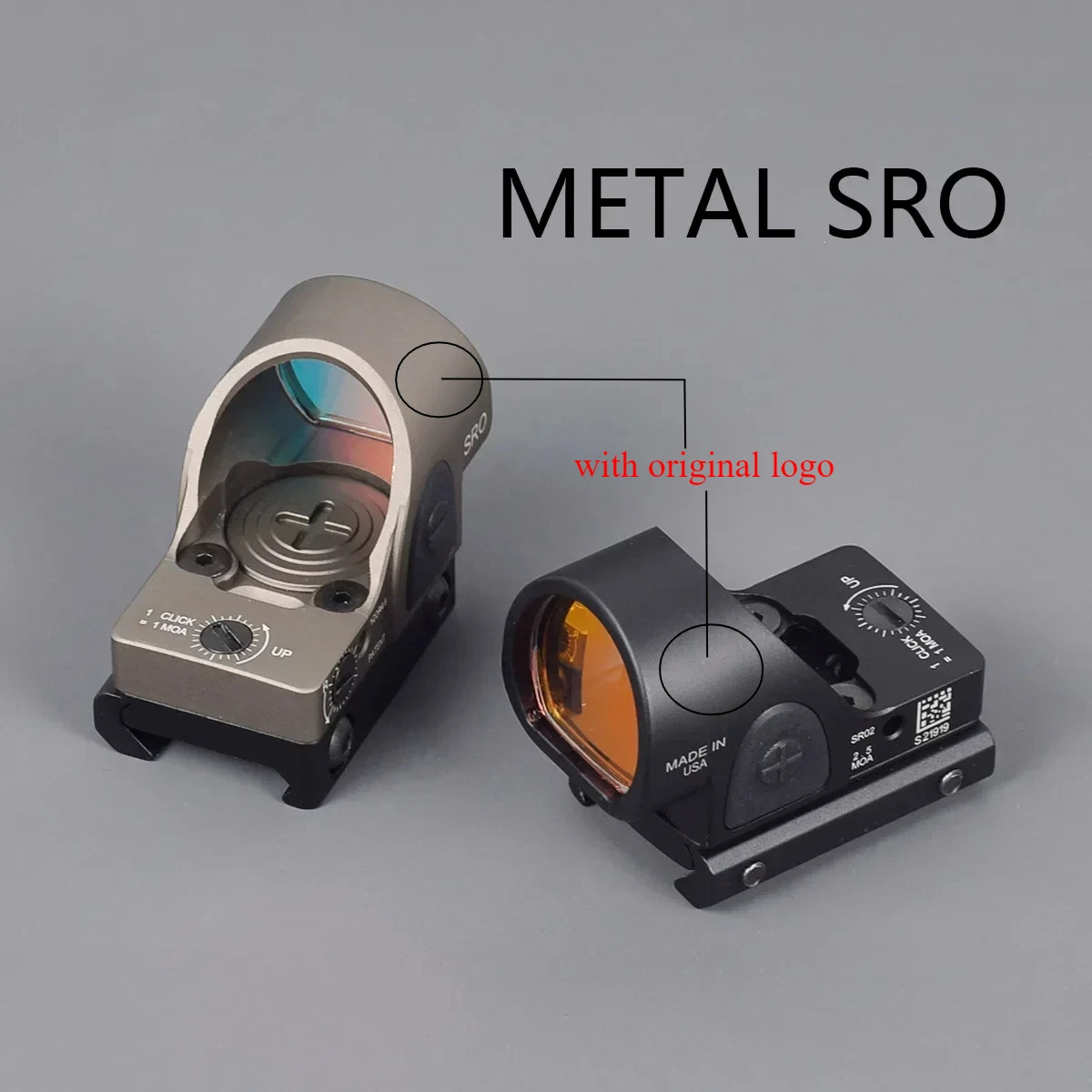 Red Dot Sight Adjustable SRO RMR Red Dot Tactical Optics Riflescope Fit 20mm Rail Rifle Sight for Glock Hunting