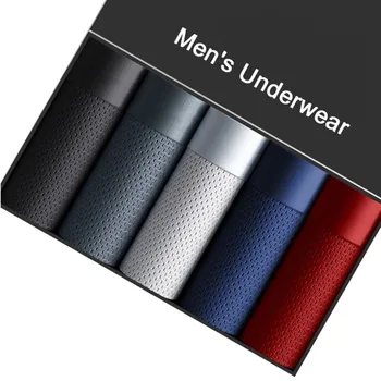 Boxer Shorts Mutande Mutandine da uomo Boxer da uomo Intimo Maglia di seta ghiacciata Maschile Set sexy Boxer traspiranti di grandi dimensioni L-5XL 1