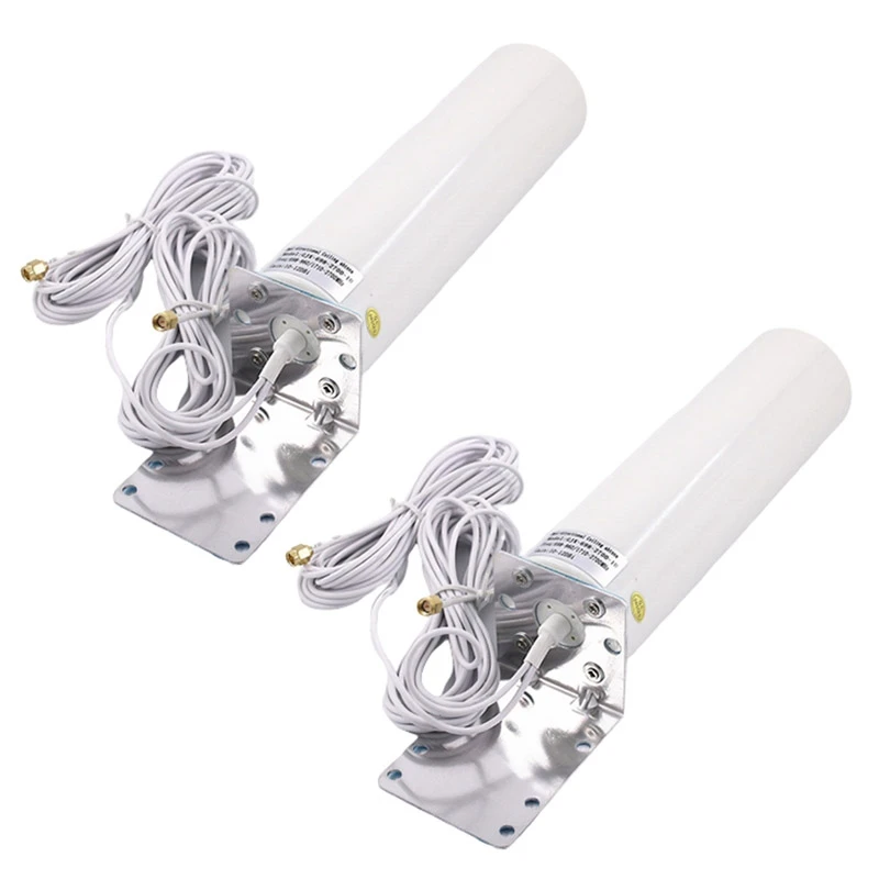 2X Antenna Wifi 4G Lte Antena Sma 12Dbi Omni Antenne Maschio 5M Doppio Cavo 2.4Ghz Per B315 E8372 Zte Router Sma Maschio