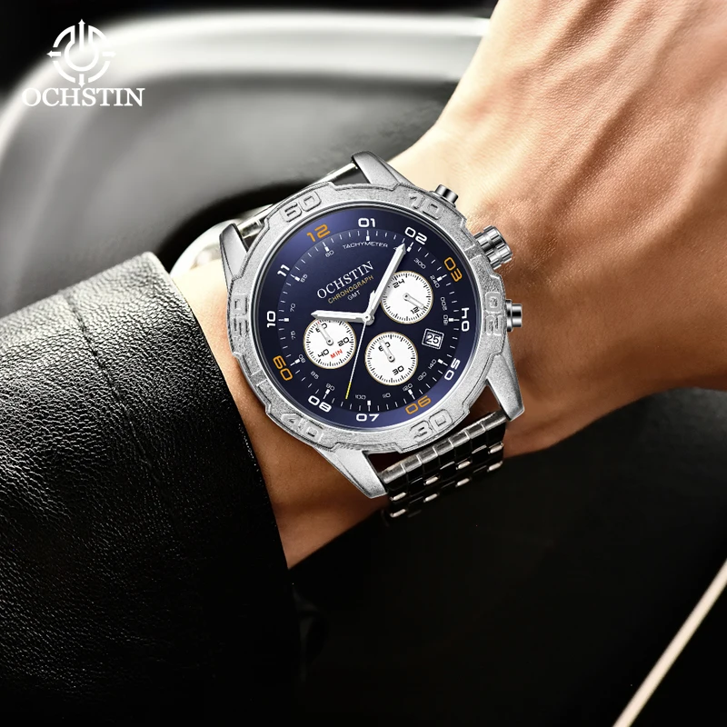 OCHSTIN Vintage High-end Waterproof Wristwatch Multifunction Quartz Movement Hot Model Pilot Series 2024 Men's Quartz Watch