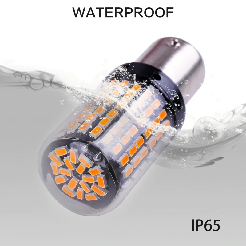 Ampoule LED BAU15S 144 SMD Pour Clignotant - PY21W 5009, Ambre, 12V-24V, 18W - Neuf