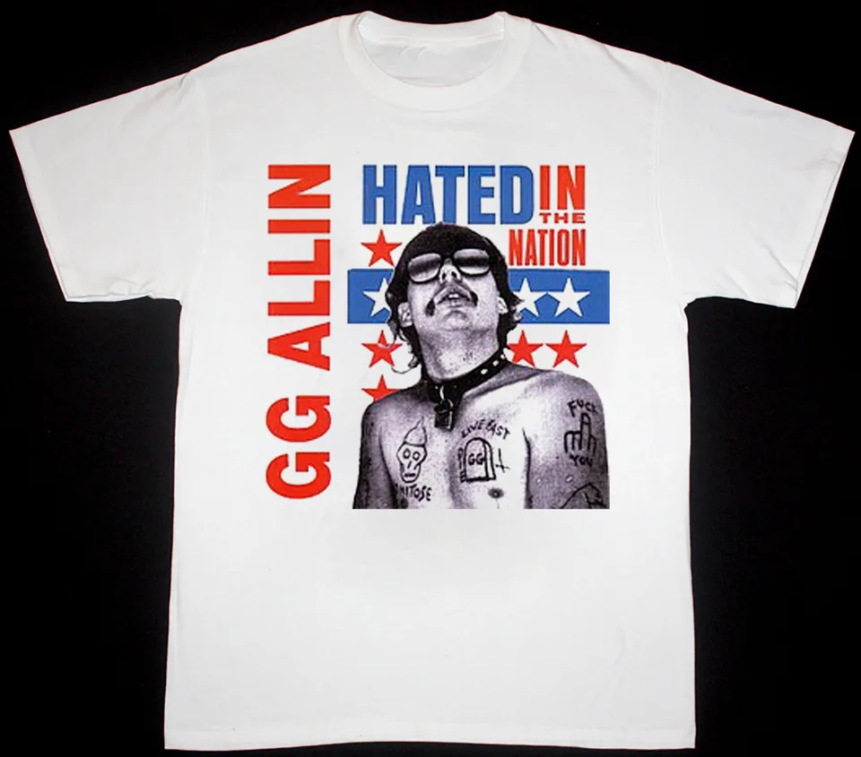 GG Allin Hated in the Nation T Shirt Cotton White S to 5XL BE1026 -  AliExpress, image size:960x845
