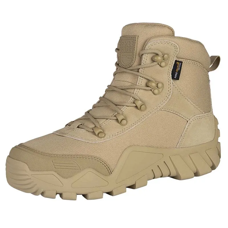 Hiking Shoes Combat Boots FREE SOLDIER Waterproof Hiking Work Boots Men's Tactical Boots Lightweight Military Breathable Desert