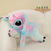 New Colorful Tie Dyeing Stitch Rabbit Plush Party Style Stitch Interstellar Baby Cartoon Pillow Gift Children's Sleeping Pillow 2