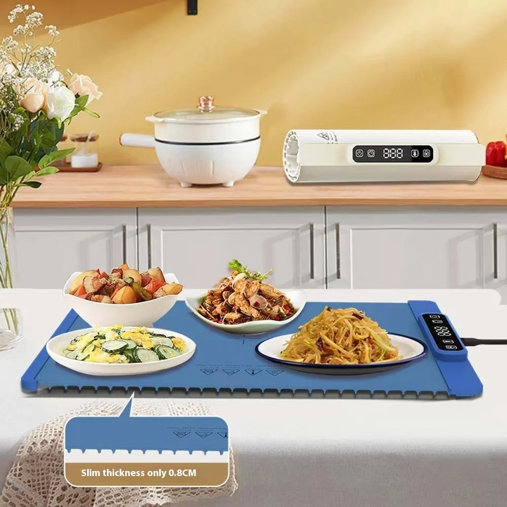 Fast Heating Food Electric Warming Tray Foldable Food Warmer Plate with Adjustable Temperature Control European standard plug