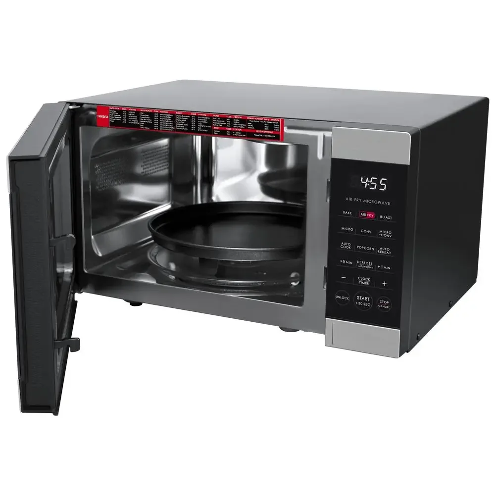 Air Fry Convection Microwave 900W Stainless Steel 0.9 Cu ft 3-in-1 Multifunctional Oven New Technology Auto-Cook/Reheat Compact 3