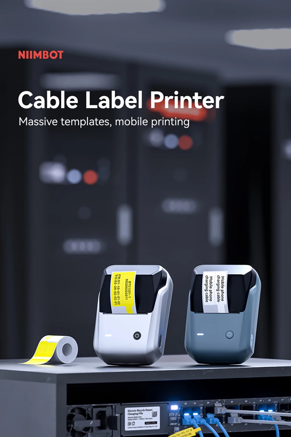 B1 Mini Thermal Printer Bluetooth Pocket Label Maker Self-adhesive Sticker Cable