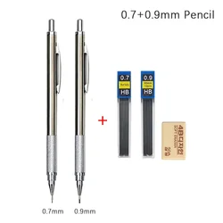 Premium Mechanical Pencil Set - Full Metal Design for Art, Drawing, and Office Use (0.7mm 0.9mm Pencil)