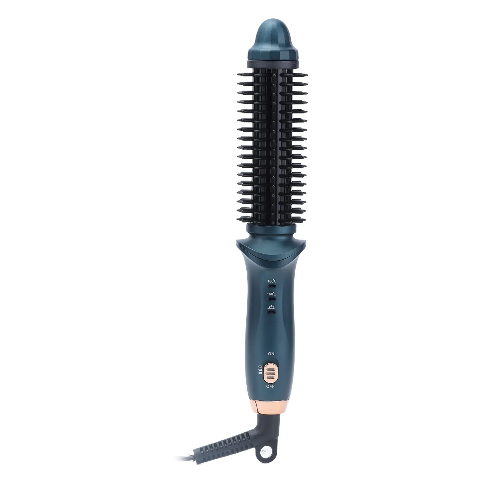 Curling Brush 2 In 1 Curling Brush Straight Curly Hair Dual Purpose Green Portable Thermostatic Electric Hair Brush US Plug 110V 3