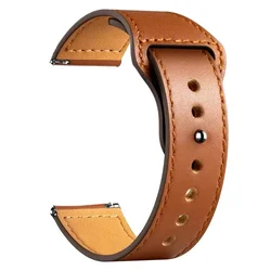 Elegant Leather Band Strap - Premium Quality Universal Fit - 22mm watch band (Brown 9)