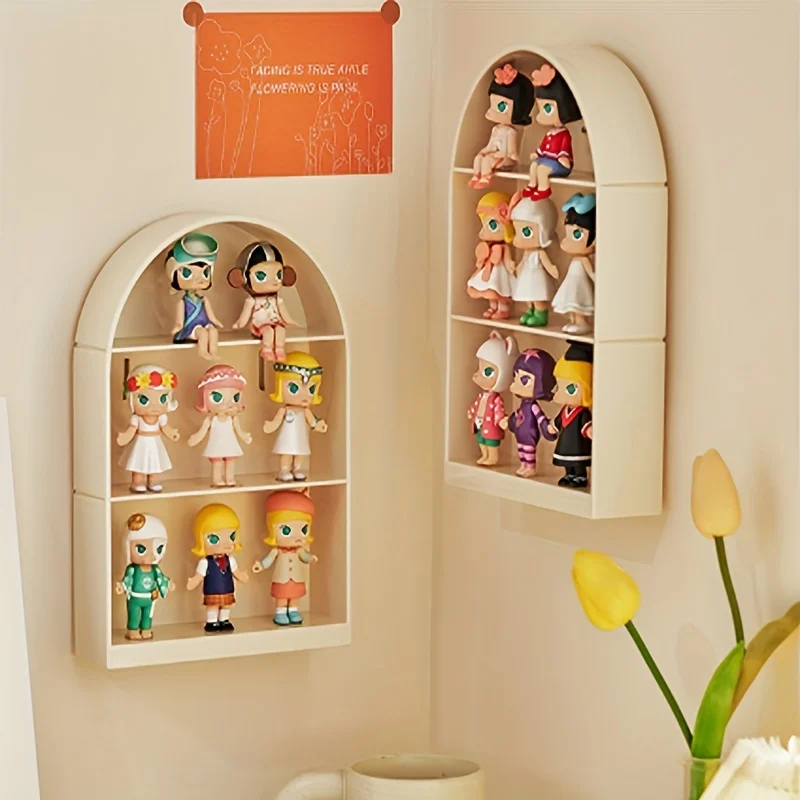 Acrylic Display Case Doll Hand Puppet Display Rack Wall Mounted Organizer