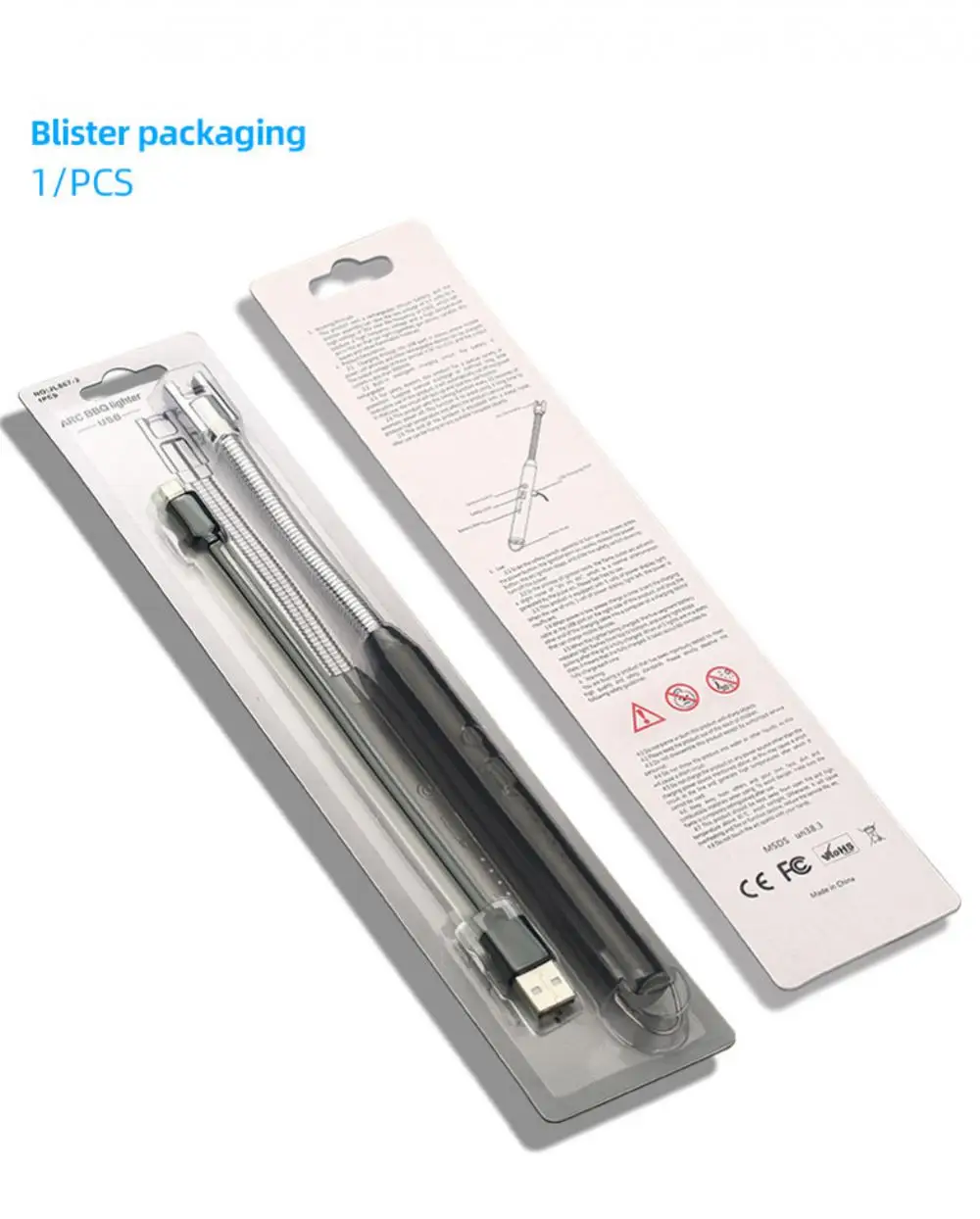 Description Picture 5 of item360° Type-C Curved Windproof Flameless Plasma Ignition Barbecue Lighter USB Long Kitchen Lighter Candle Gas Stove Gas Lighter