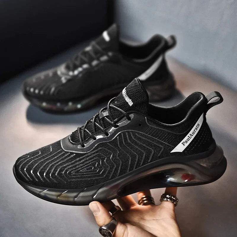 Summer Trendy Fluorescent Running Shoes Men Chunky Sneakers Outdoor Breathable Sports Shoes Mesh Walking Zapatillas Hom