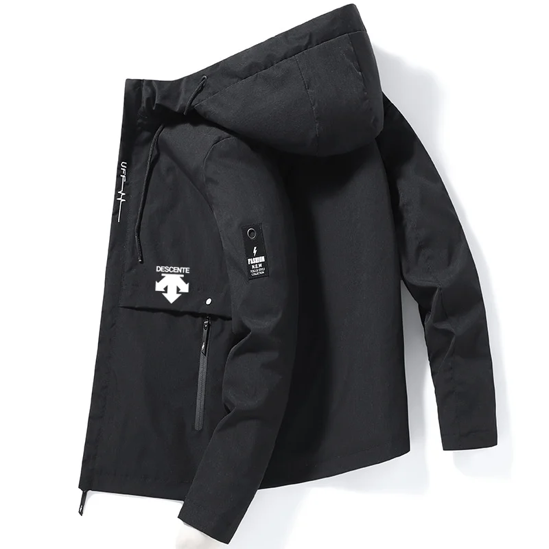 

Descent Men's Waterproof Motorcycle Jacket Car Jacket Motorcycle Hooded Coat Men's Outdoor Coat Windbreaker Windproo