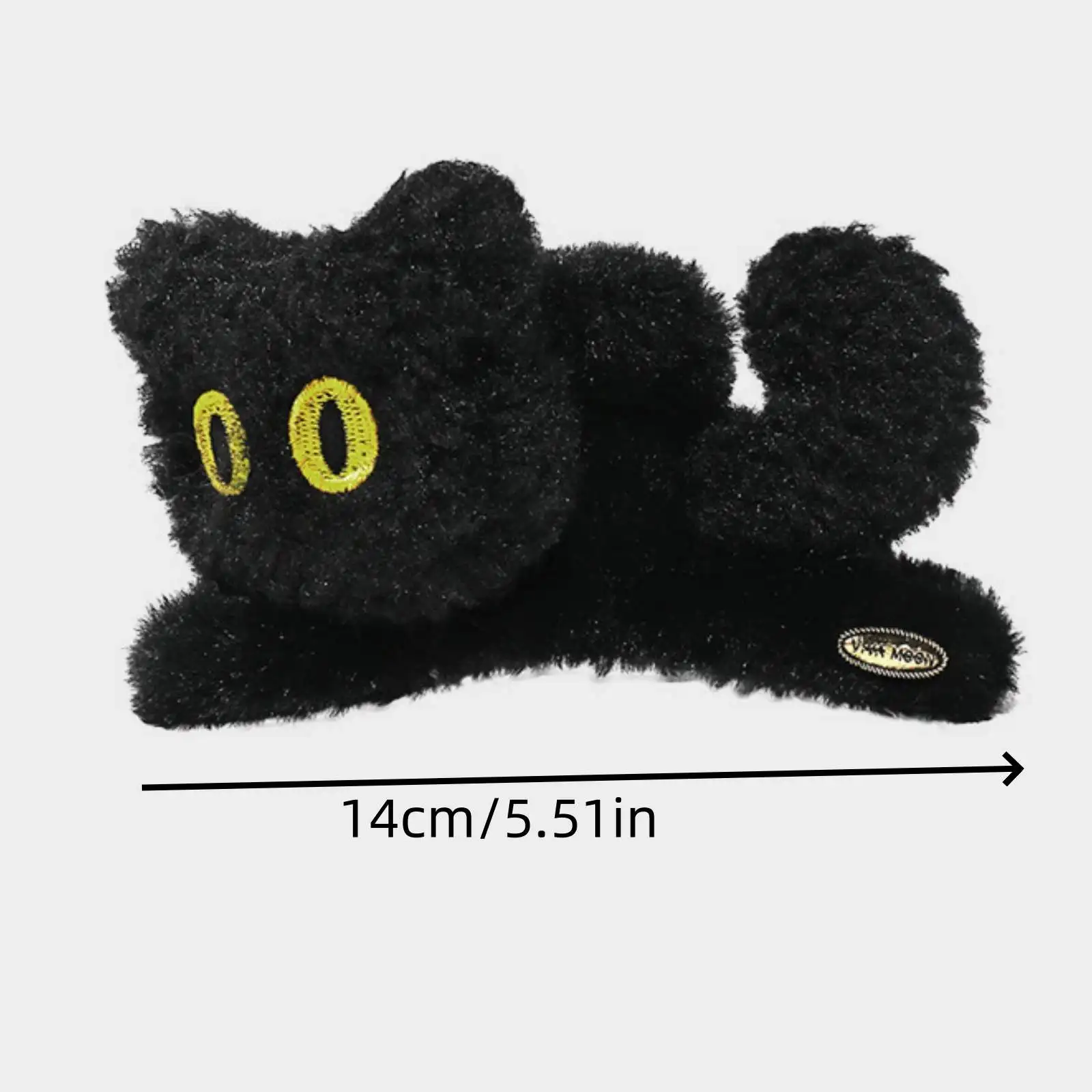 1pc multi-color women's and girls' autumn and winter plush three-dimensional cat, large size, cute clip, shark clip, hair claw