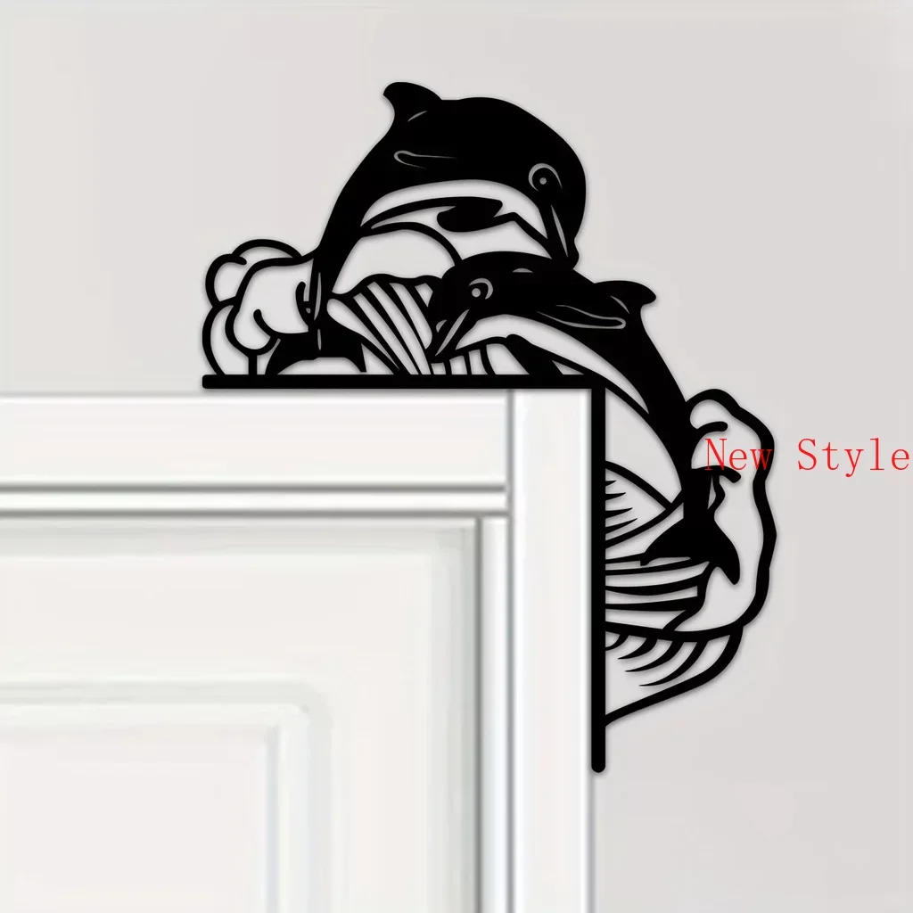 

Dolphin Home Decoration Wall Sticker Door Corner Decoration Door Frame Corner Decoration Metal Wall Hanging Art Decor Home Deco