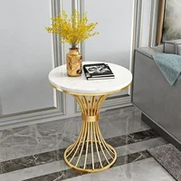 Table d'appoint De luxe en métal et fer, petite Table d'appoint ronde nordique coréenne, comptoir en or noir, meubles De Centy pour la négociation 6