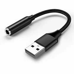 Universal USB - C to 3.5 mm Audio Adapter Cable - 0.05 (Black)