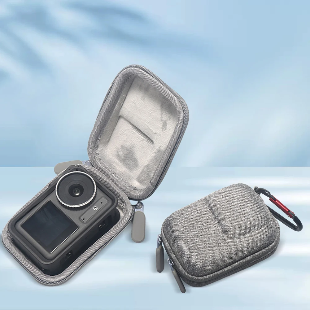 Portable Storage Bag for DJI OSMO Action 5 Pro/4/3 Double Zipper Travel Case with Carabiner Storage Box Protective Box Accessory