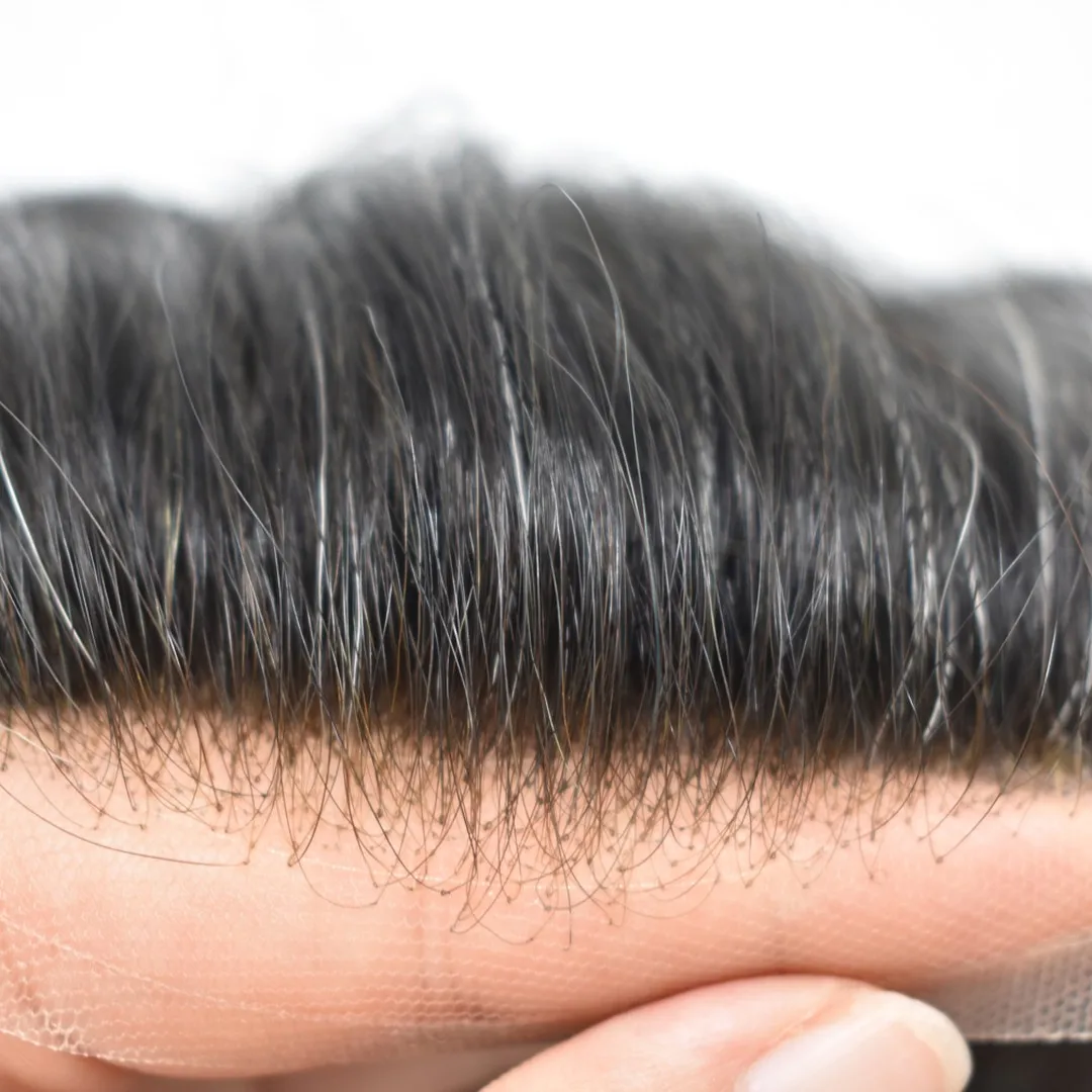 Toupee for Men Hollywood Prosthesis European Virgin Human Hair Units Curly Wave Men Toupee Hair Real Human Replacemet 5