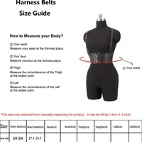 Женский модный пояс, широкий корсет, кожаный корсет, моделирующий кожаный ремень от талии до плеч, ремень для тела, аксессуары для готической одежды — изображение 4