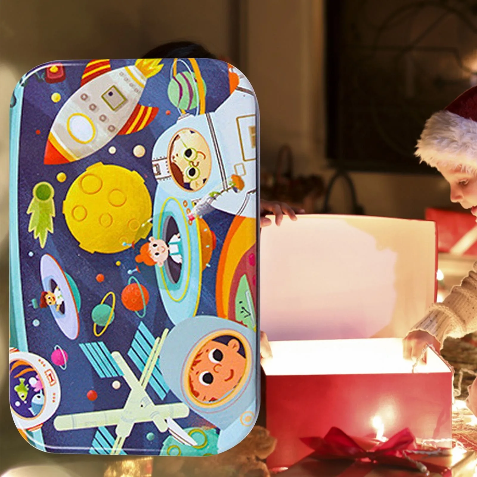 60 Pieces Of Box Puzzle For Children Preschool Education Anime Cartoon Wooden Puzzle Toys Space Astronauts Cabins