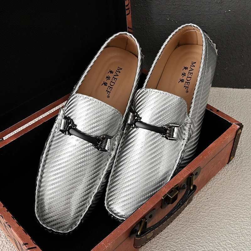 

YRZLFashion Men Shoes 2024 New Design Loafers Slip on Comfortable Flats Breathable Man Driving Shoes High Quality Soft Footwear