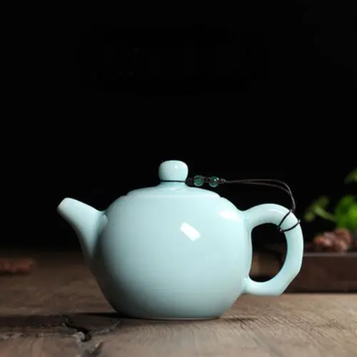 

[GRANDNESS] ] Xishi Pot Chinese longquan celadon teapot Kung Fu Teapot with Filter 240ml China Longquan Tea pot 240 ml